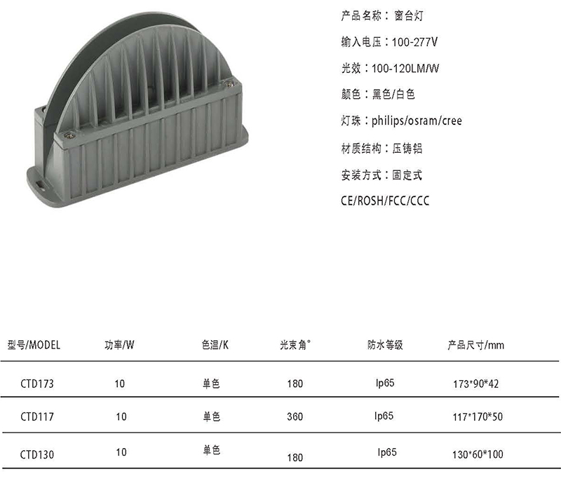 窗台灯