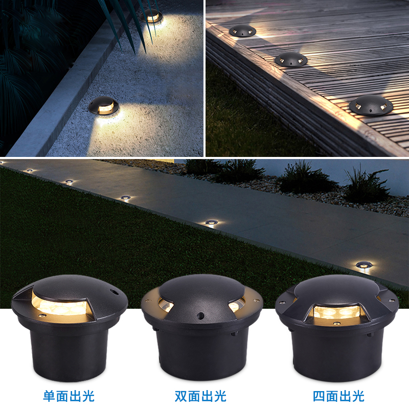 侧透光地埋灯