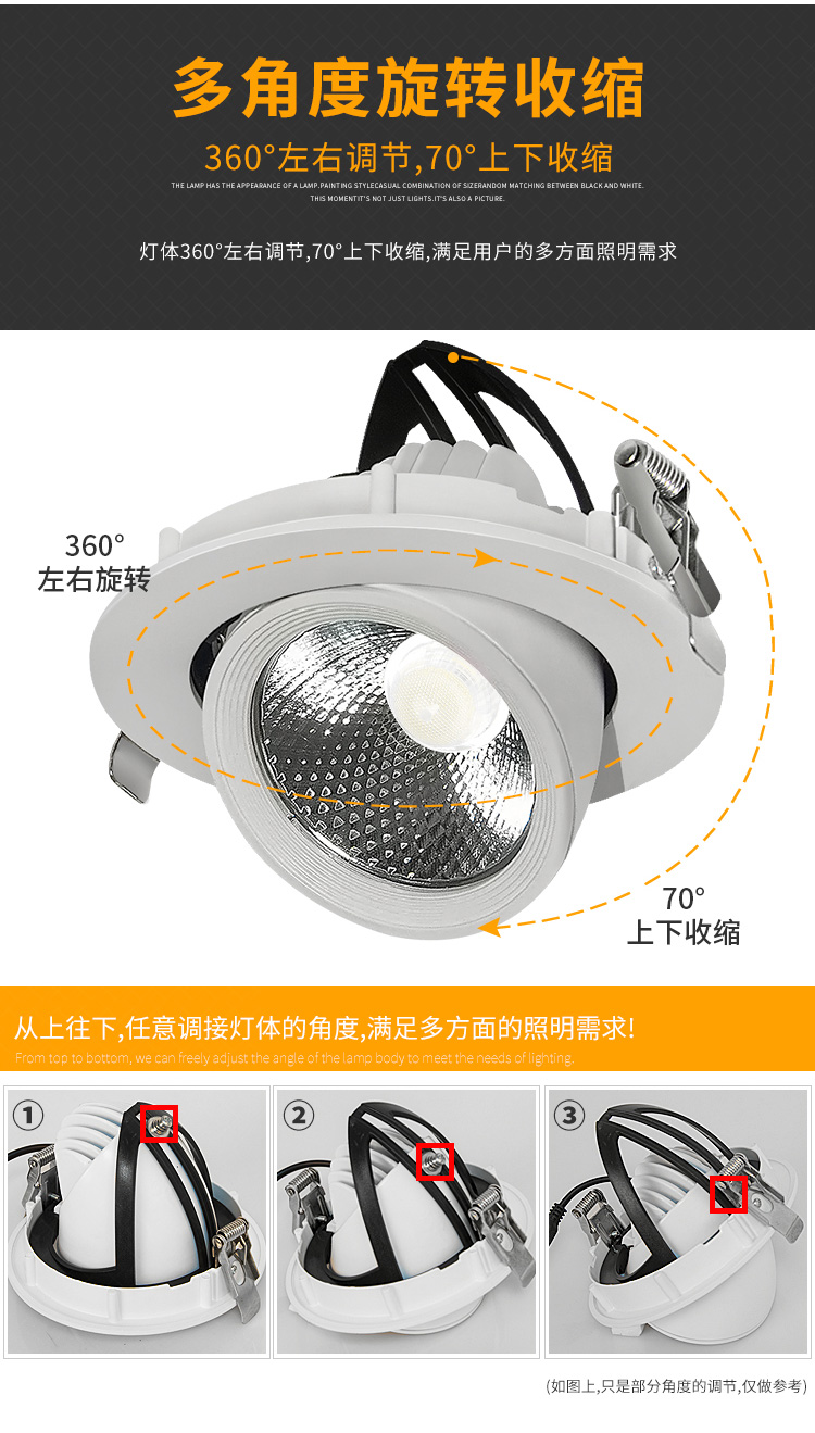 服装店LED象鼻灯 嵌入式射灯